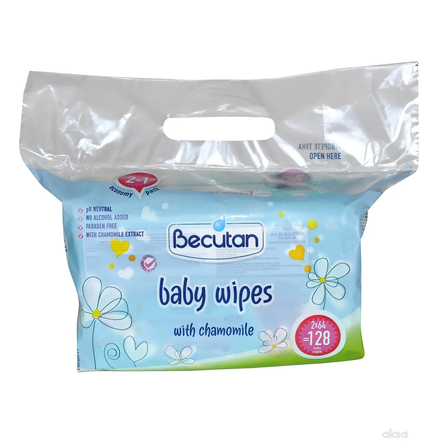 Becutan baby vlažne maramice 2x64kom