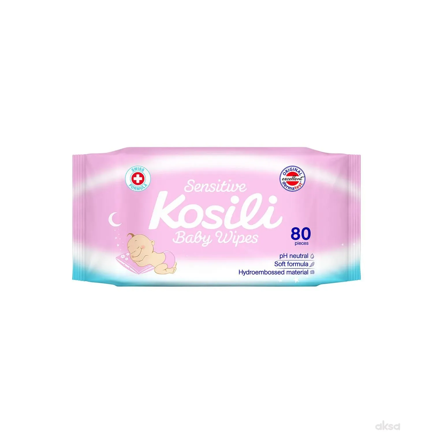 Kosili baby vlažne maramice roze 80kom 