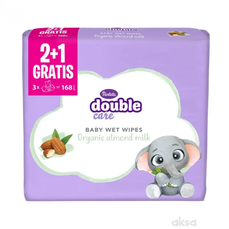 Violeta baby vlažne maramice sensitive care badem 3x56kom