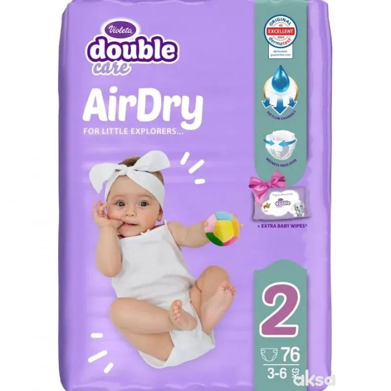 Violeta pelene double care jumbo plus 2 mini 3-6kg 76kom 