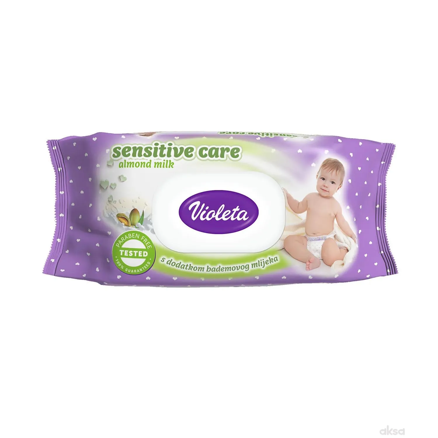 Violeta baby vlažne maramice badem 56kom 