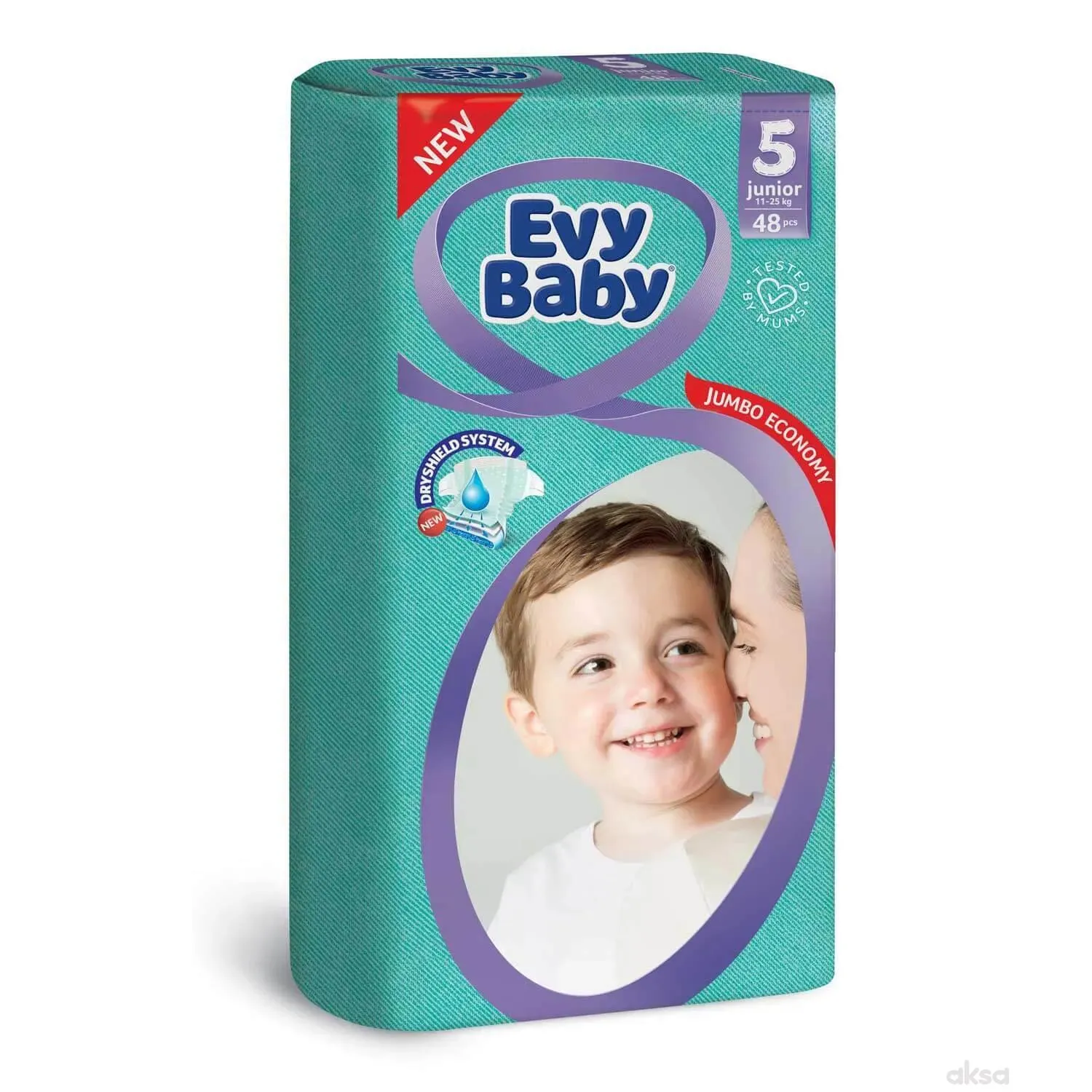 Evy baby pelene jumbo 5 junior 12-25kg 48kom 