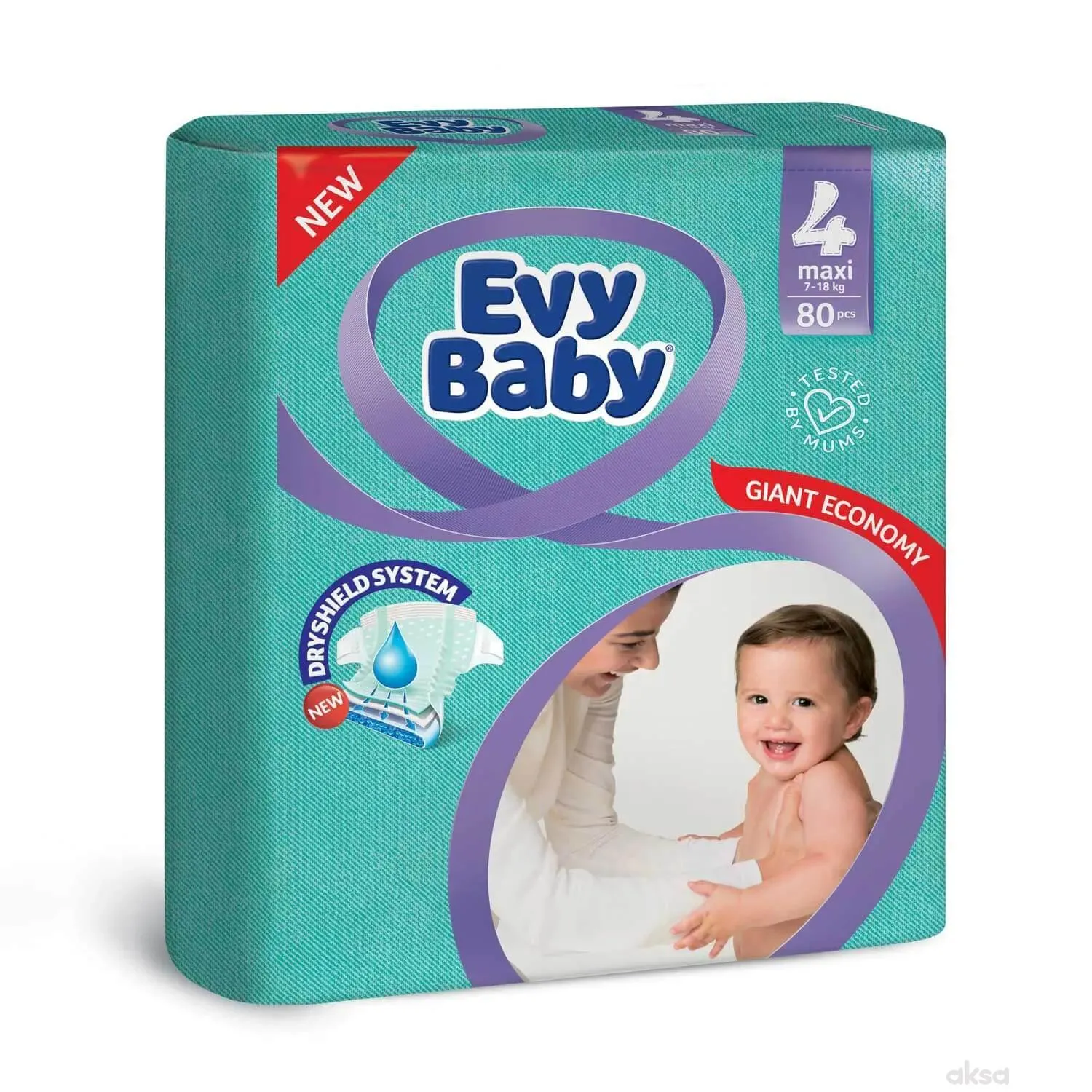 Evy baby pelene giant 4 Maxi 8-18kg 80kom 