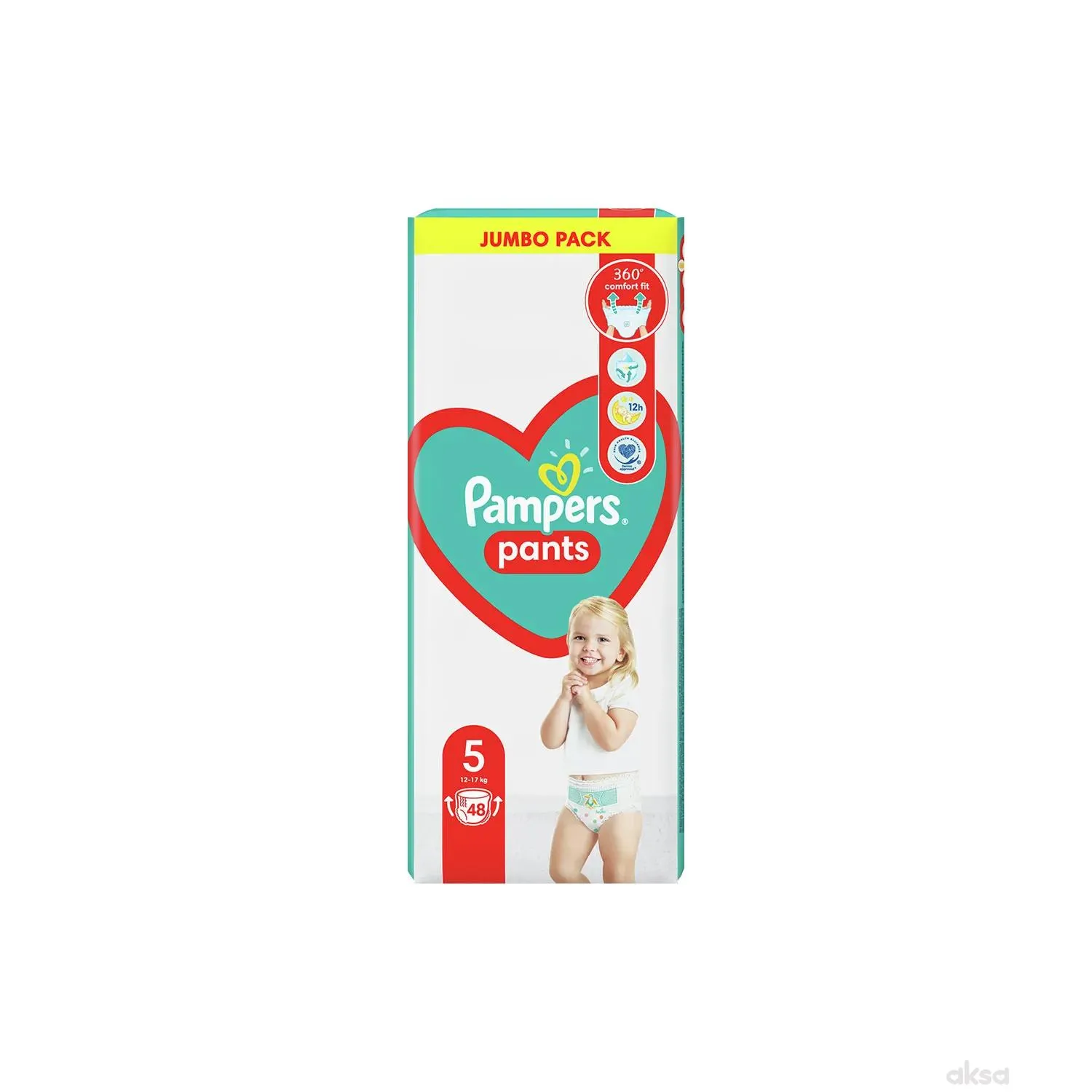 Pampers pants pelene JP 5 junior 12-18kg 48kom