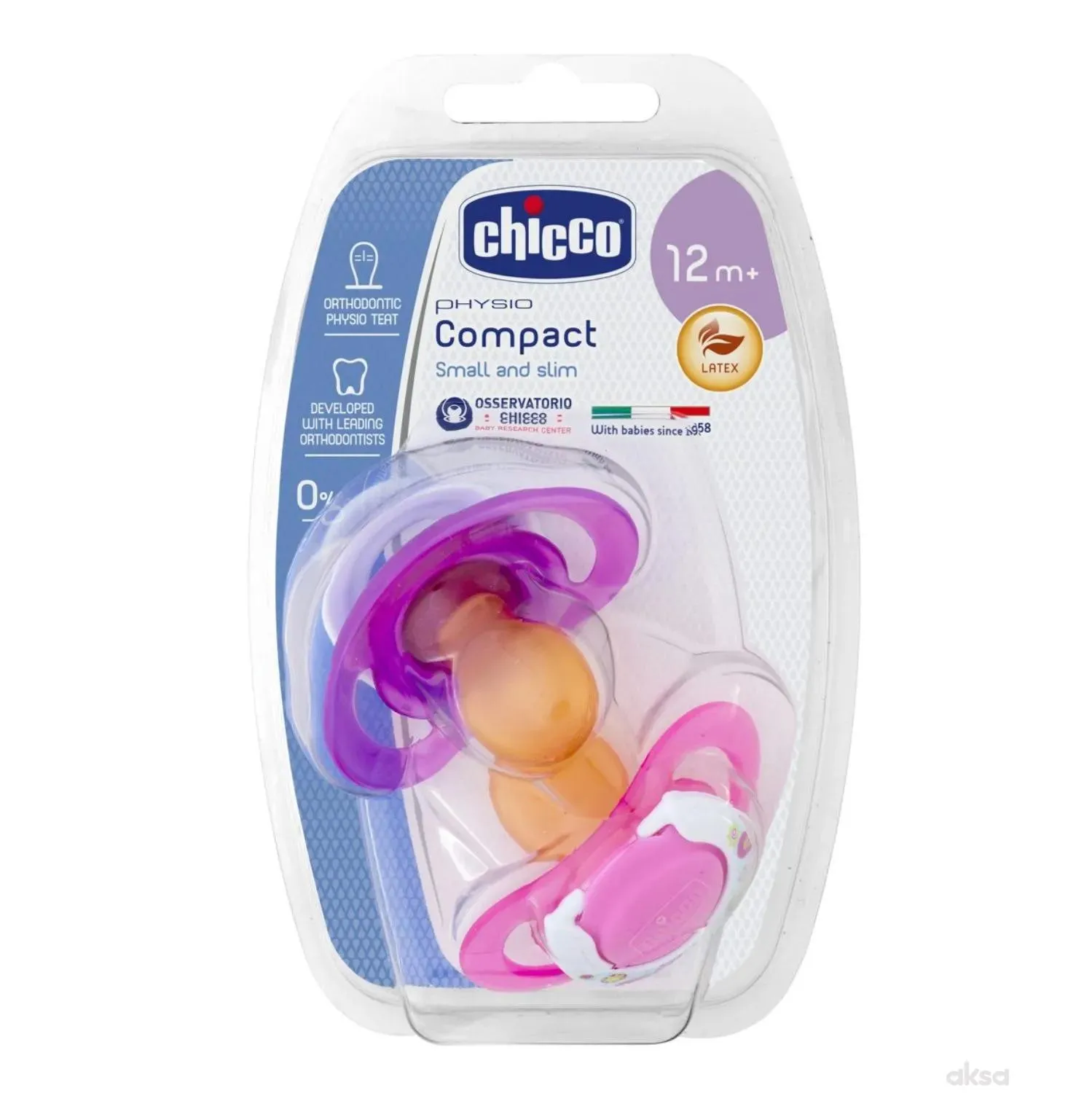Chicco cucla Giotto Physio Ring kauč. roze 12m+ 2k 