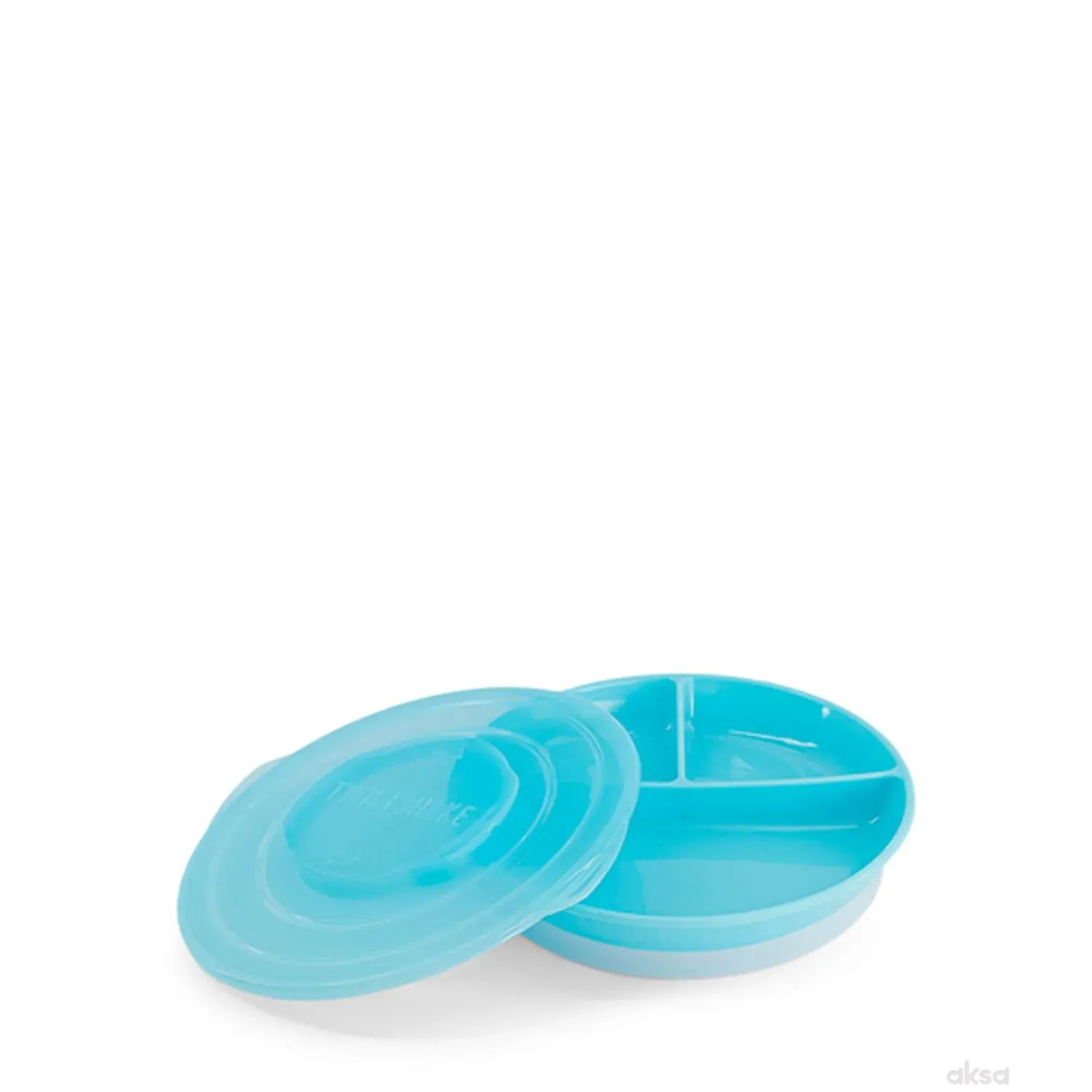 TS tanjir podeljeni 6m+ pastelna plava 