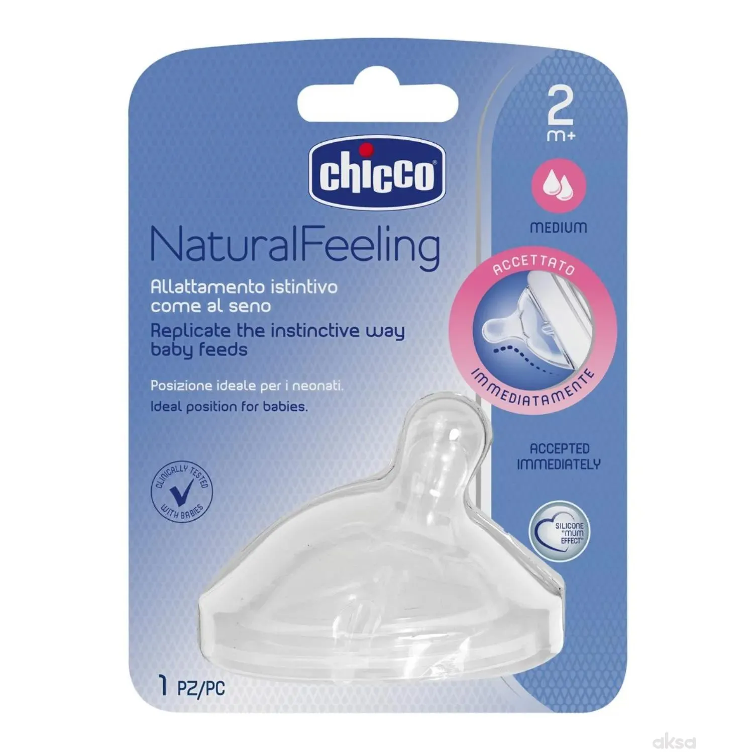 Chicco cucla Naturalfeeling, sil. 2m+, 1 kom