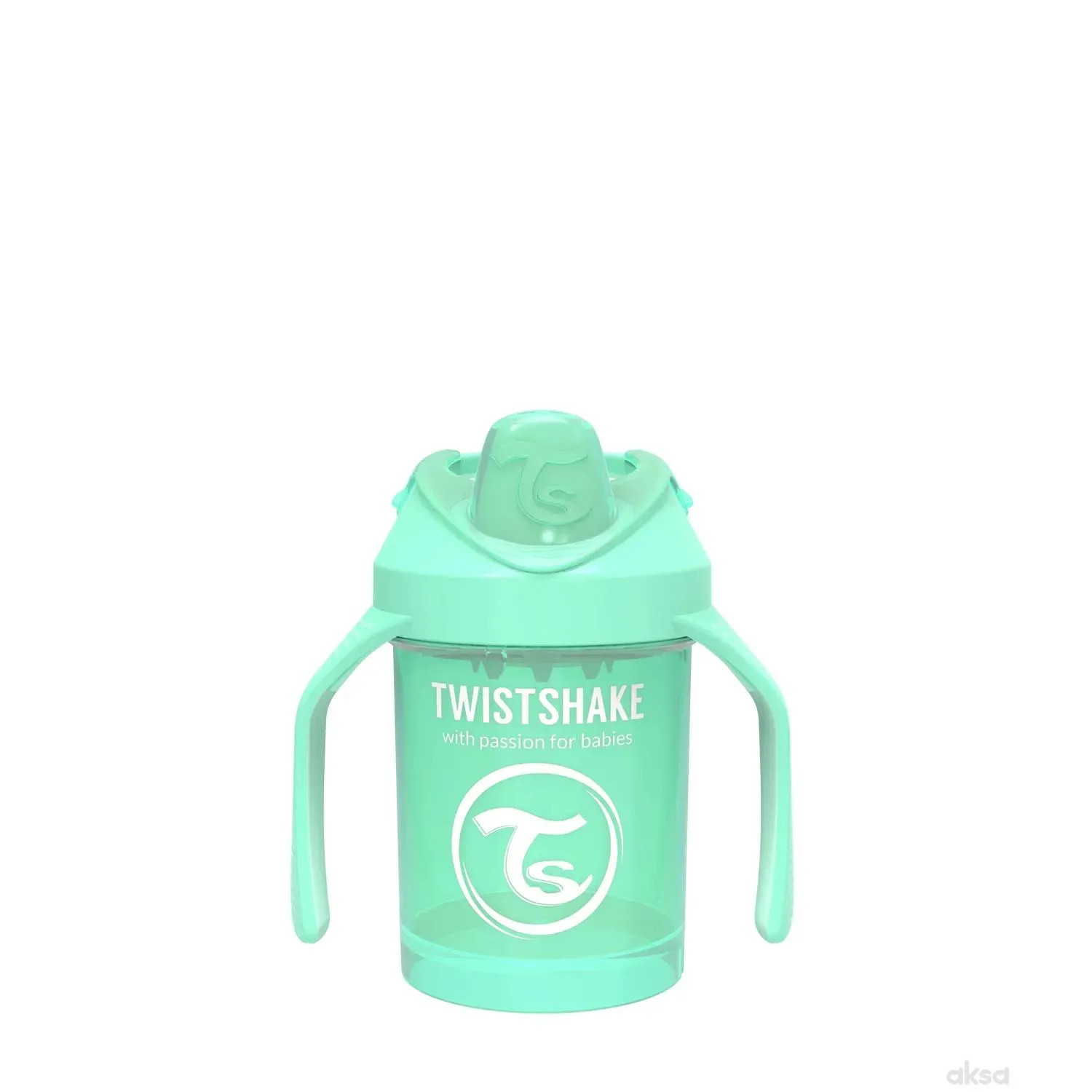 TS čaša sa ručkom Mini Cup 230ml 4m+ pastelna zelena