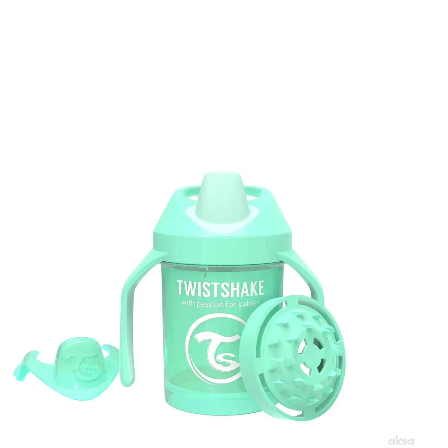 TS čaša sa ručkom Mini Cup 230ml 4m+ pastelna zelena