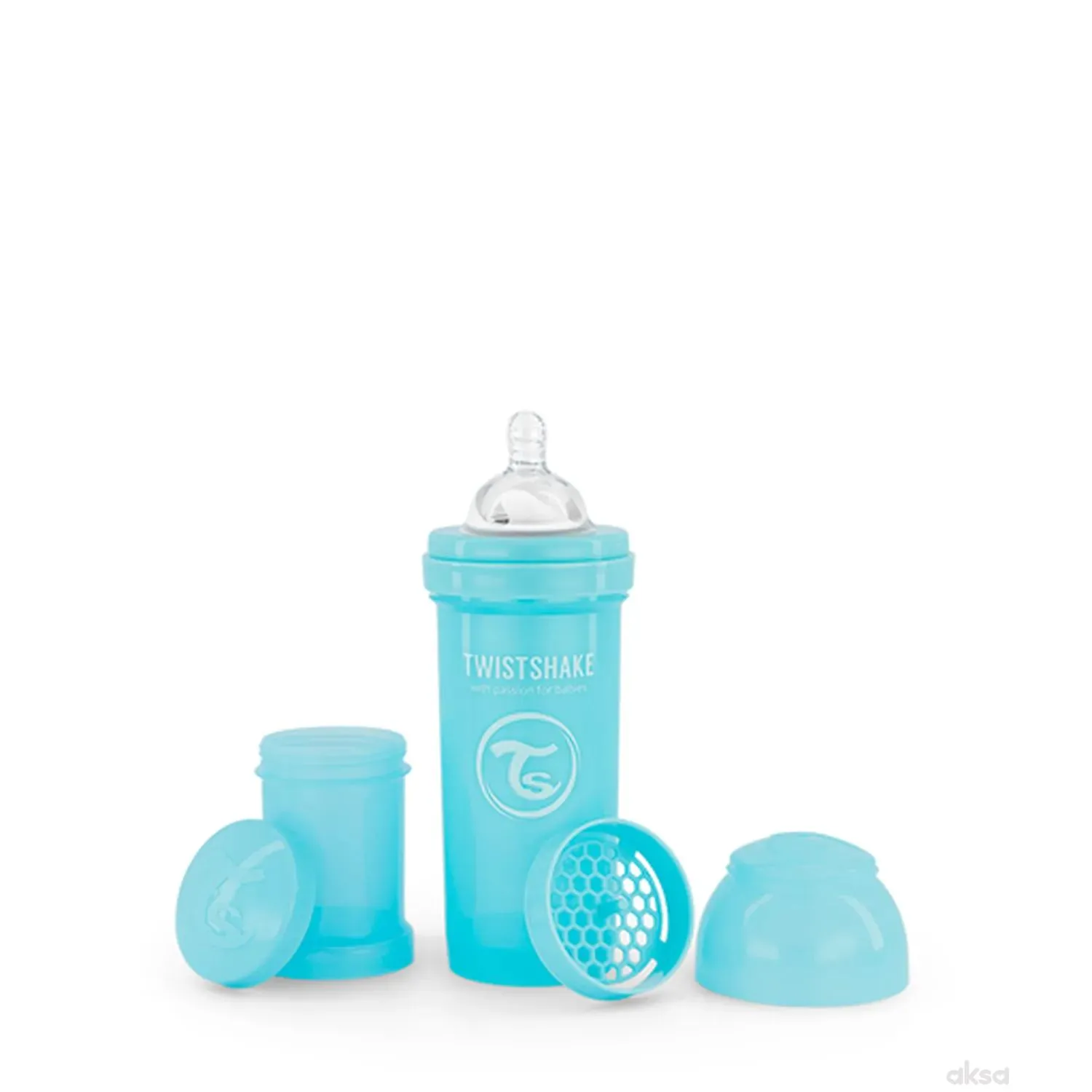 TS flašica anti-colic 260ml pastelno plava