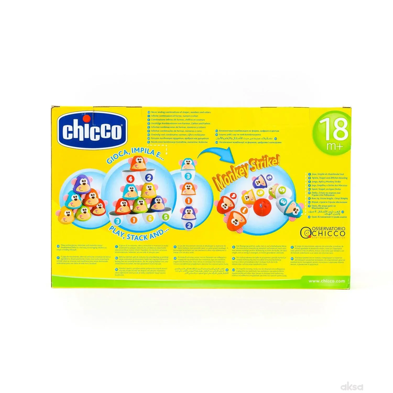 Chicco igračka set za kuglanje-Majmunčići