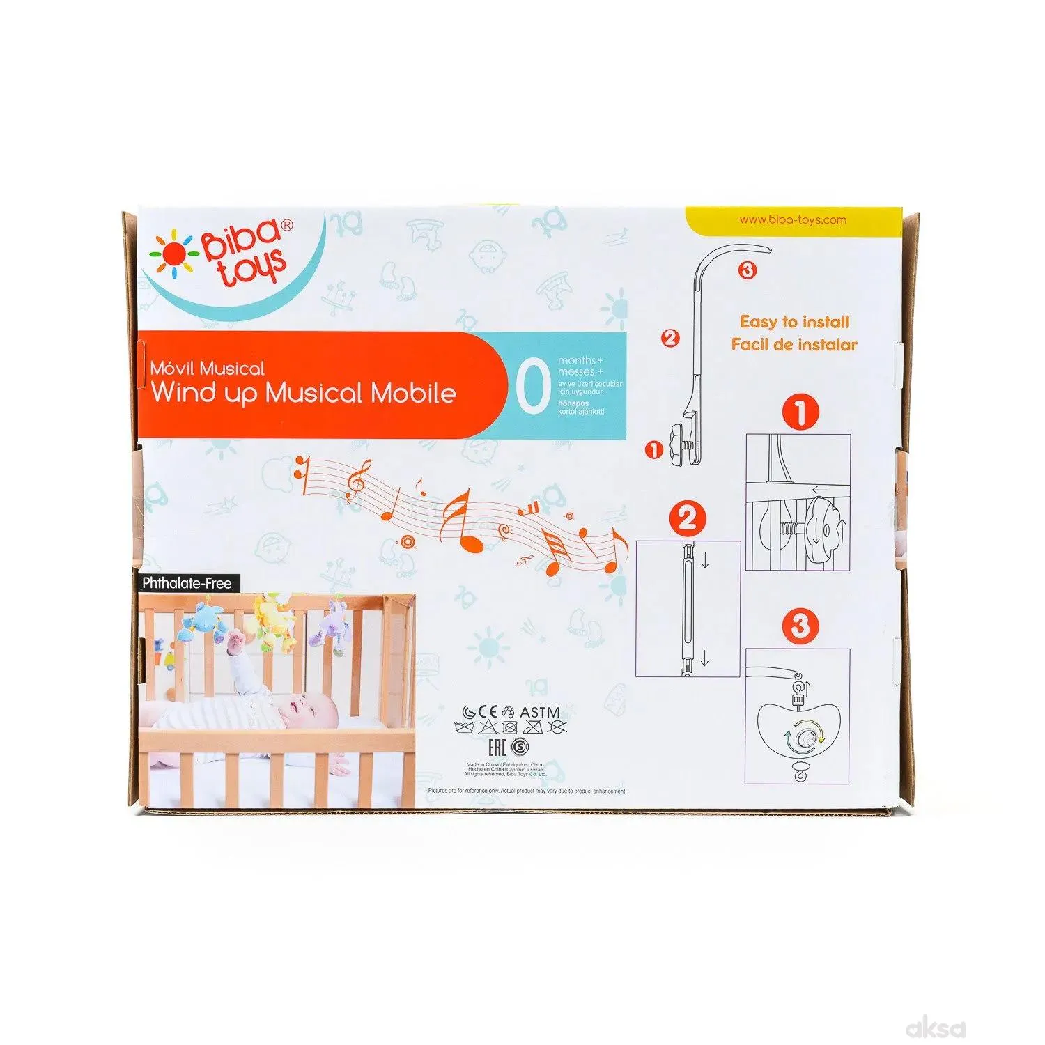 Biba toys vrteška za krevetić farma sa životinjama