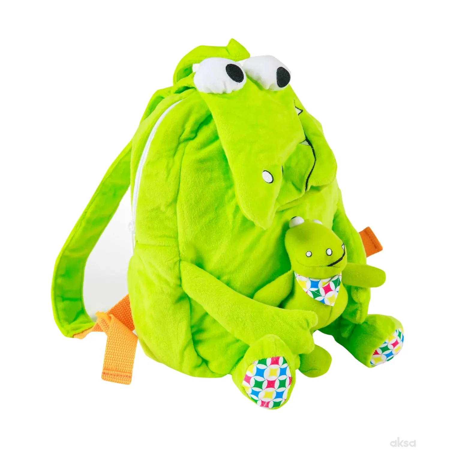 Biba Toys plišani ruksak sa igračkom - Krokodil 