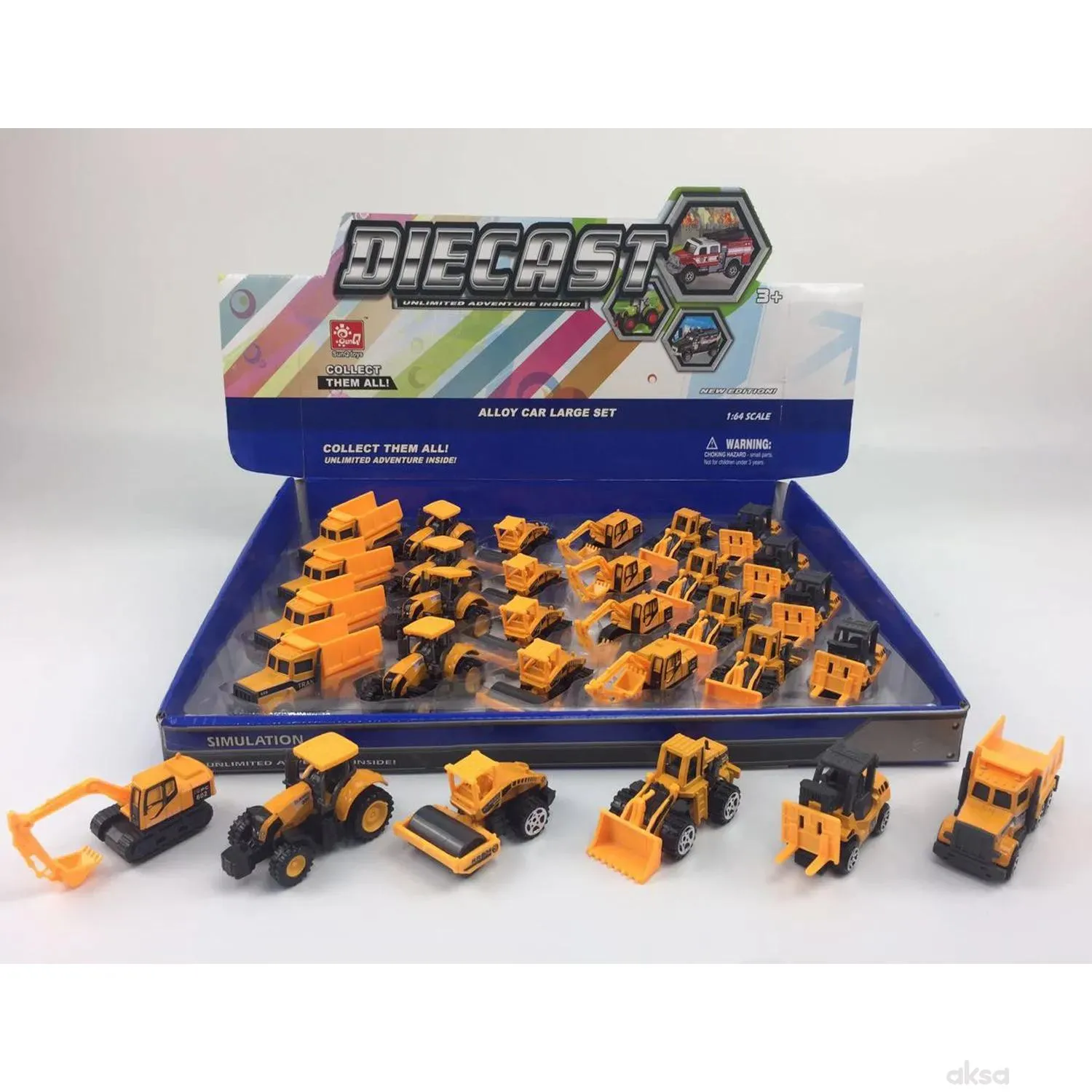 Hk Mini igračka građevinsko vozilo-die cast, display 24 komada