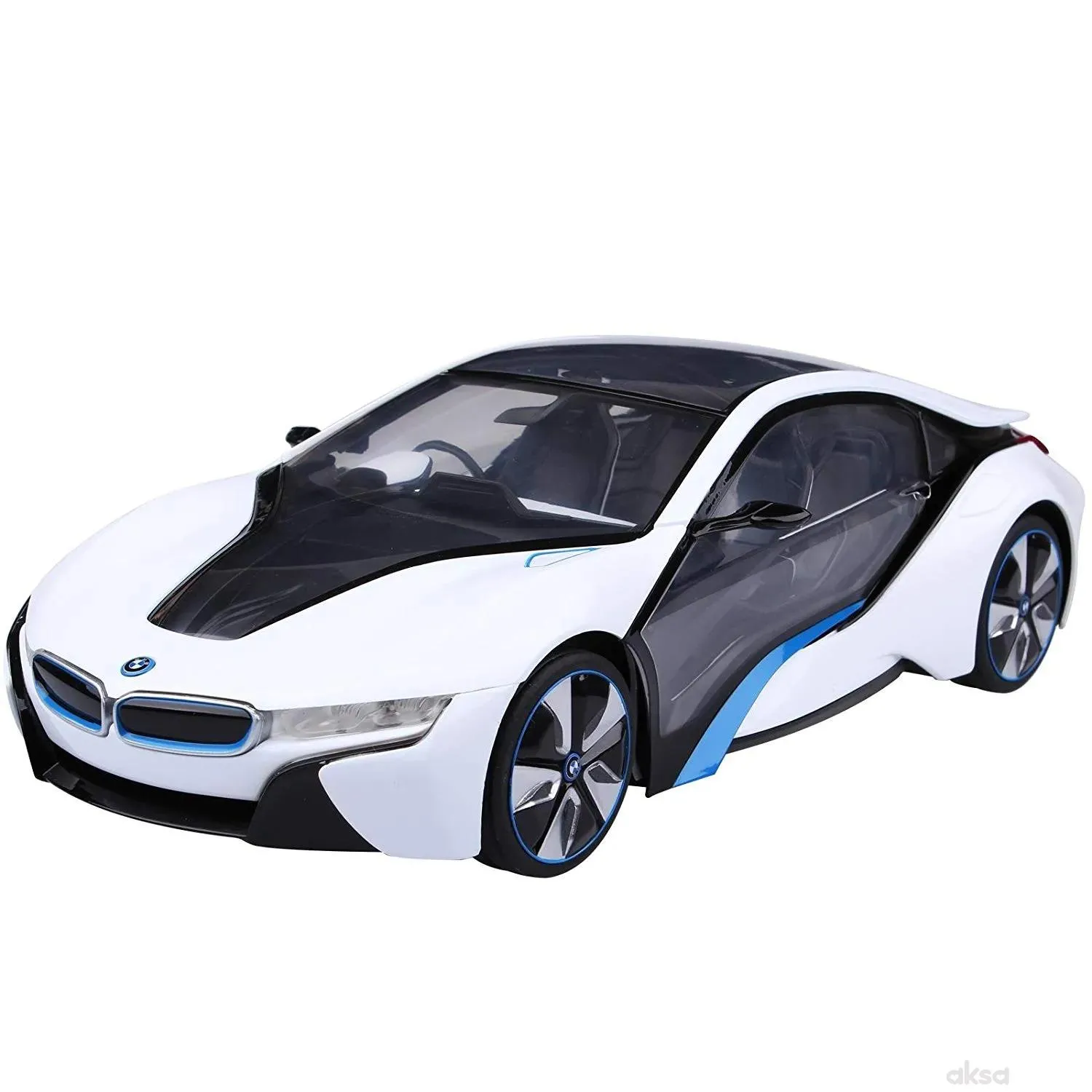 Rastar RC automobil BMW i8 1:14-sa svjetlom-bijel,siv