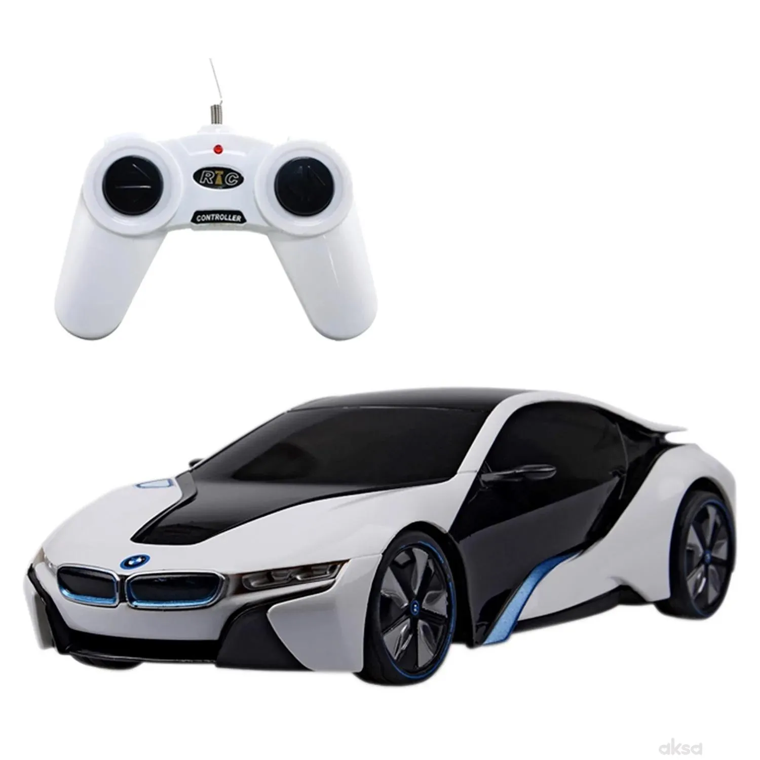 Rastar RC automobil BMW i8 1:24 - siv, bel 