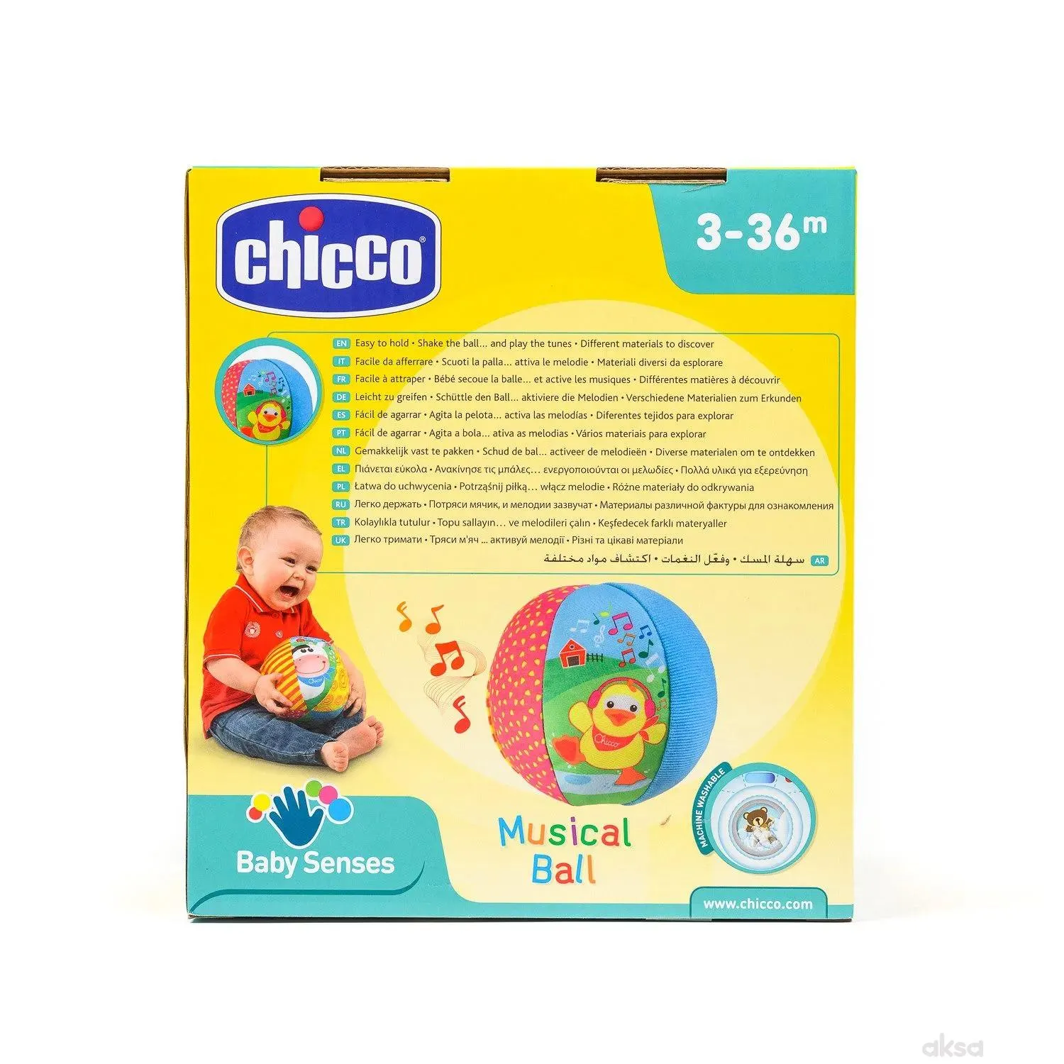 Chicco igračka plišana muzička lopta