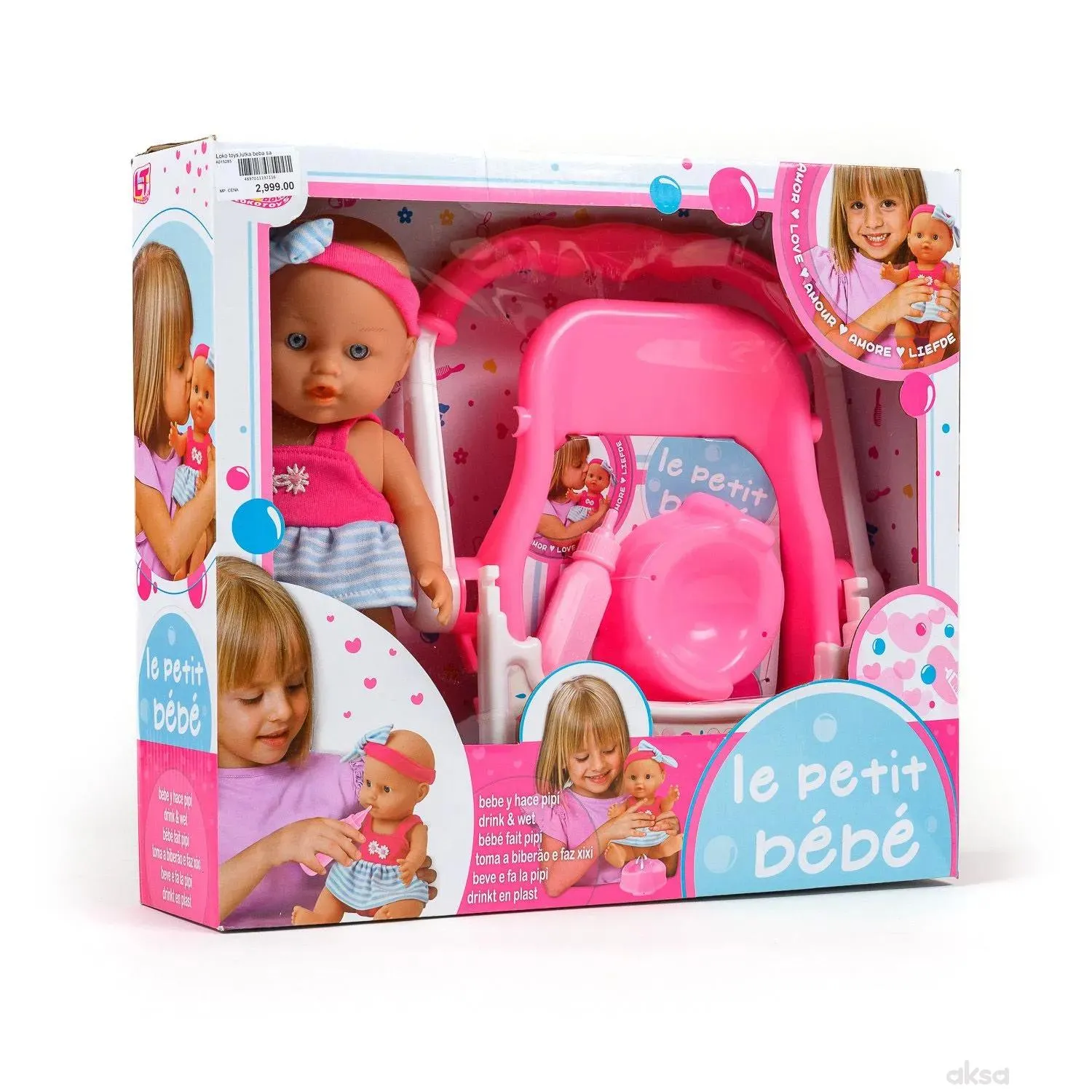 Loko toys,lutka beba sa sjedištem, 29cm