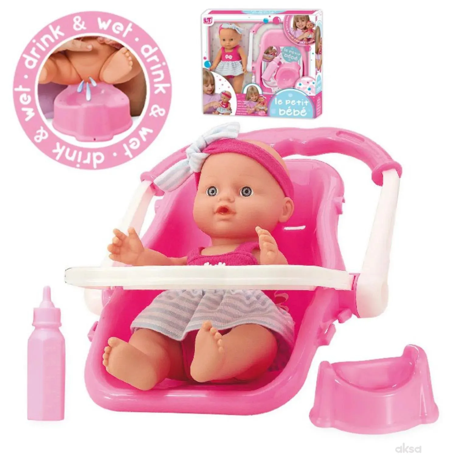 Loko toys,lutka beba sa sjedištem, 29cm