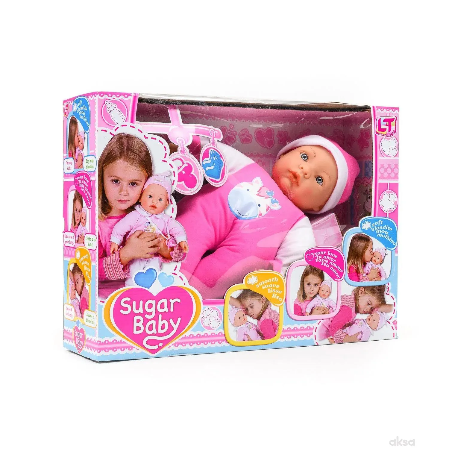 Loko toys,lutka beba u roze odijelcetu,45 cm