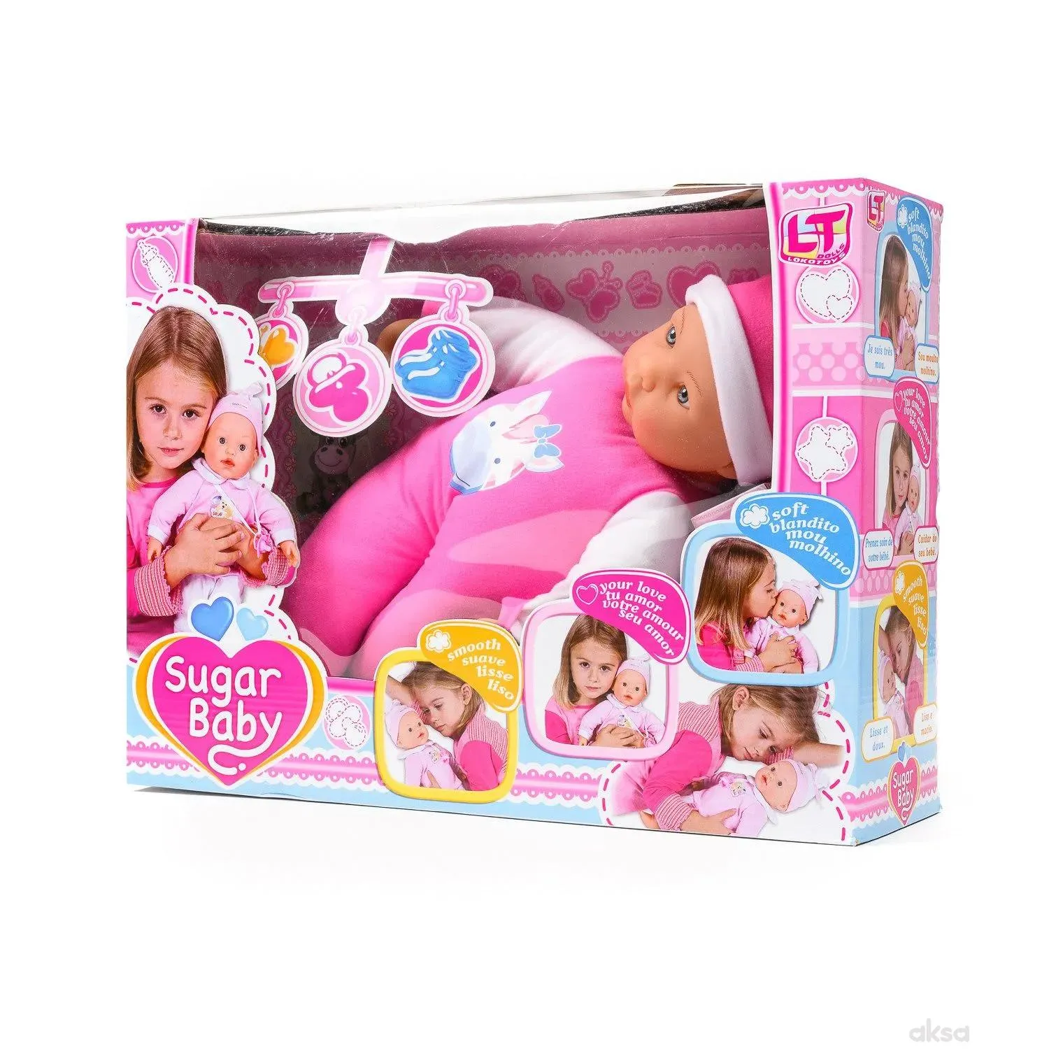 Loko toys,lutka beba u roze odijelcetu,45 cm 