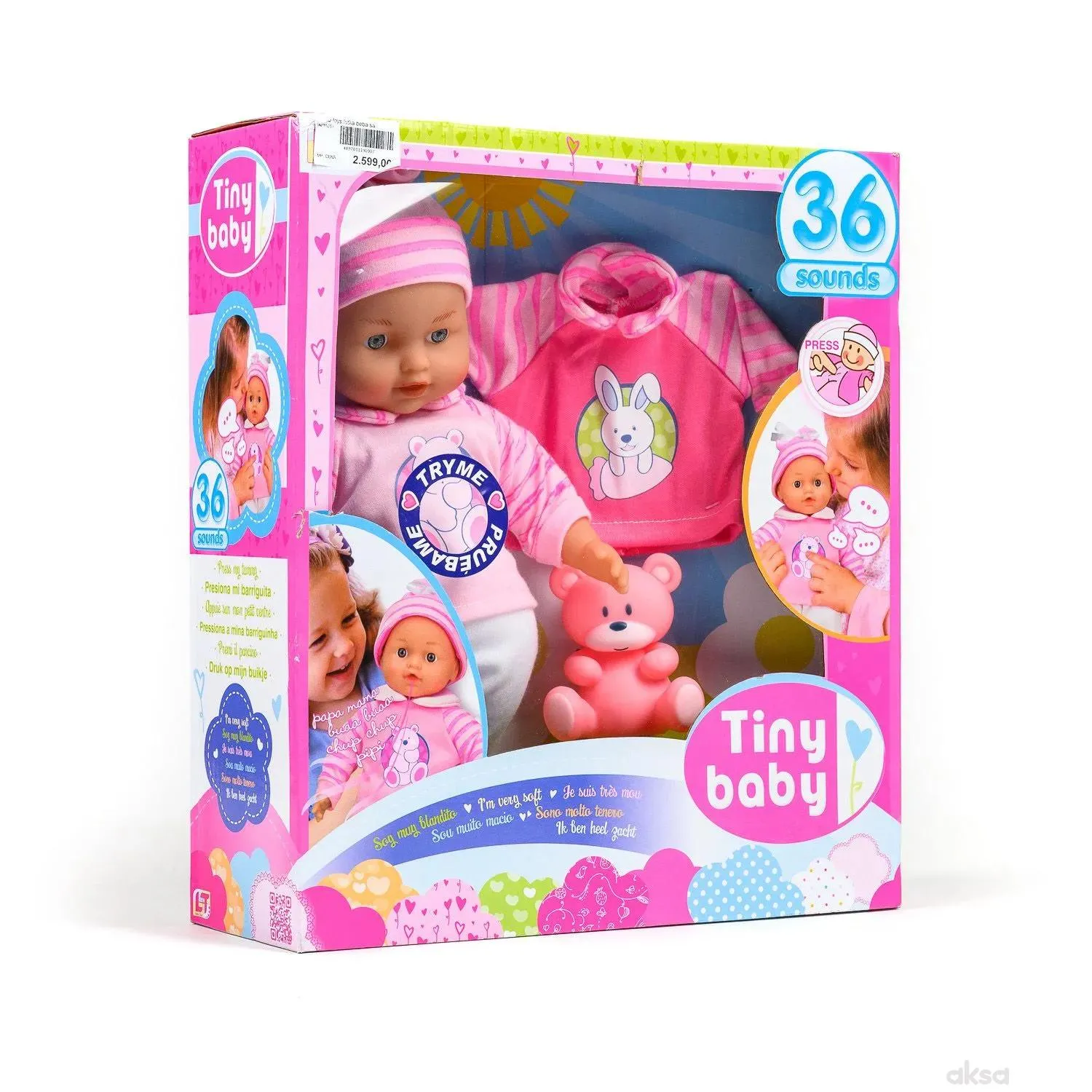 Loko toys,lutka beba sa funkcijama sa odjećom, 30cm