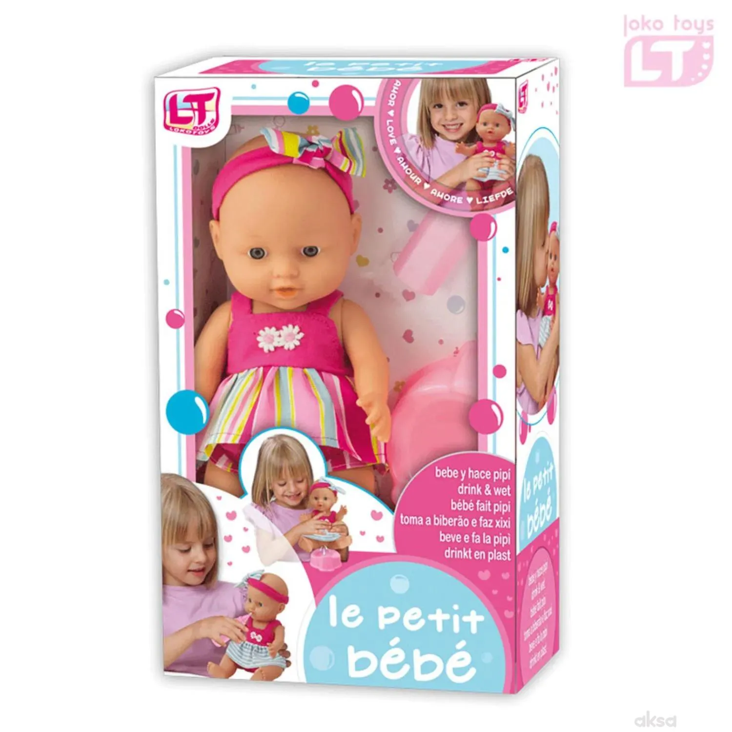 Loko toys,lutka beba koja pije i piški , 29 cm 