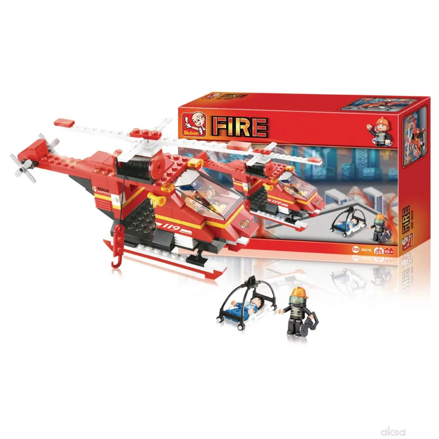 Sluban kocke, vatrogasni helikopter, 155 kom