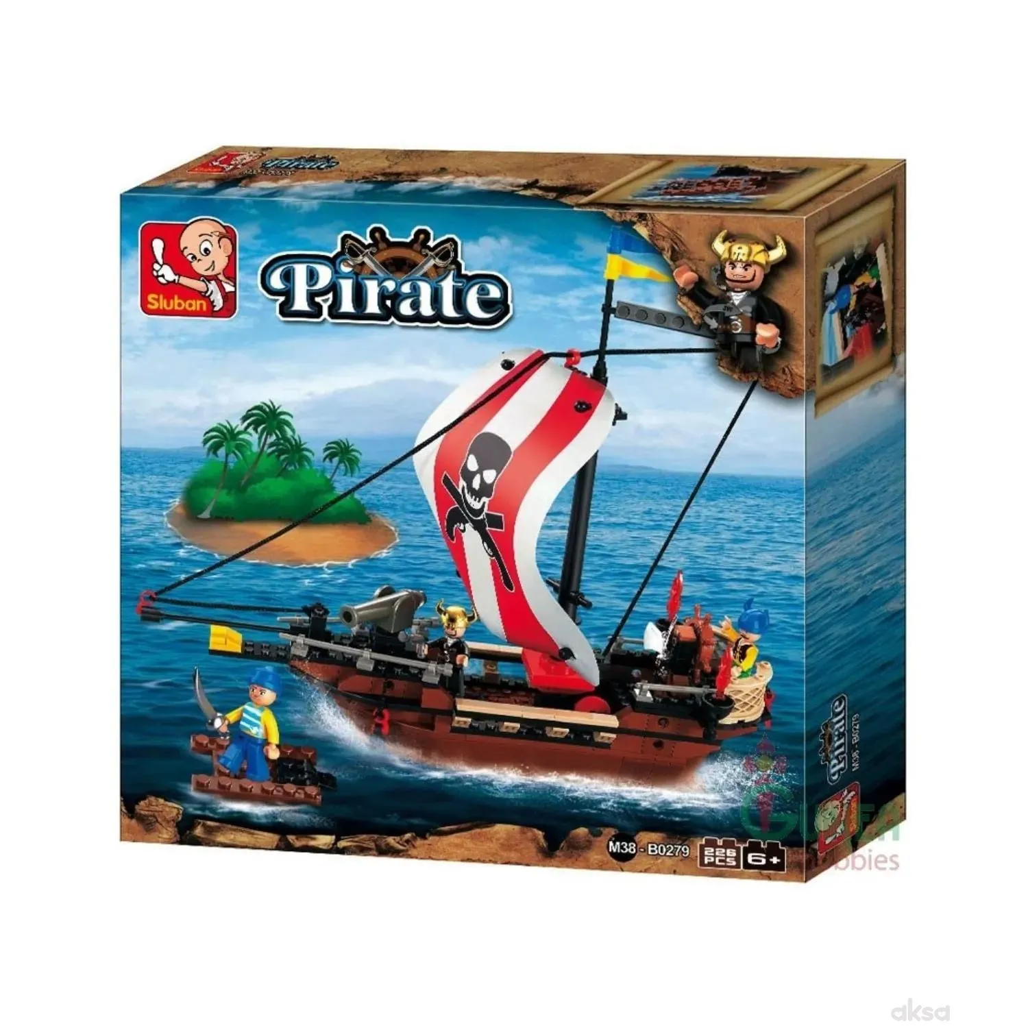 Sluban kocke, piratski ratnički brod, 226 kom