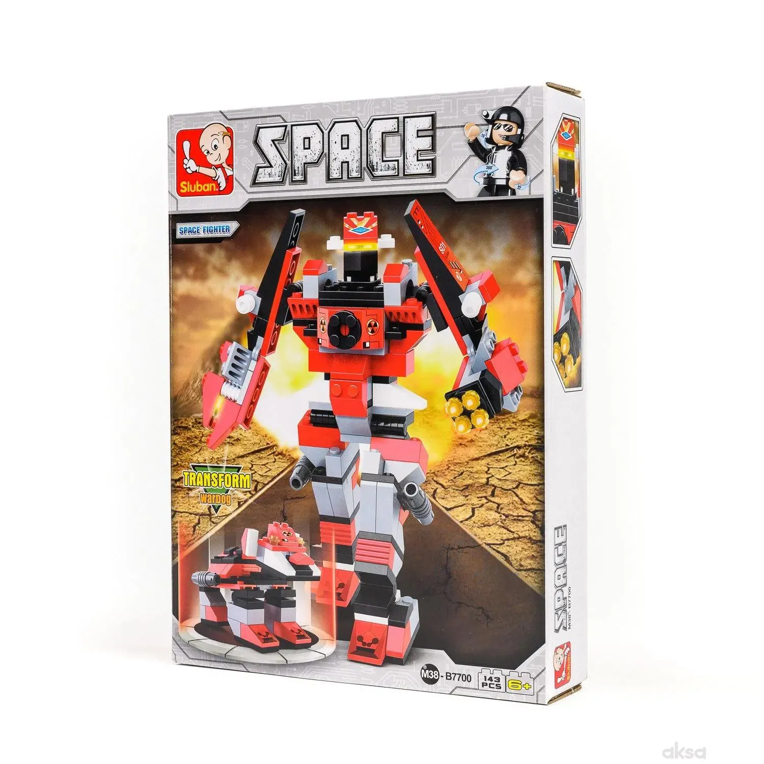 Sluban kocke, robot, svemirski borac, 143 kom