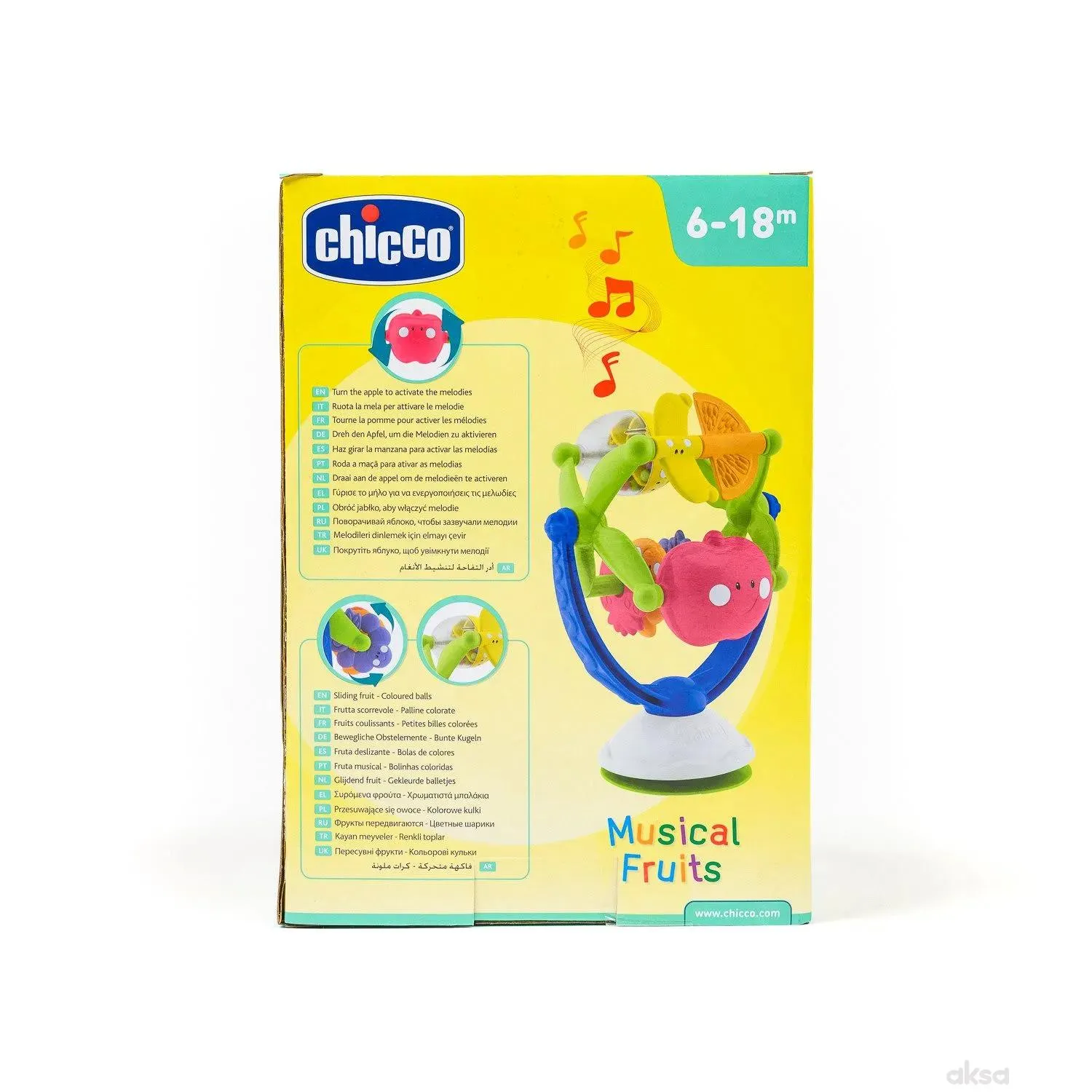 Chicco igračka za hranilicu Muzičke voćkice 