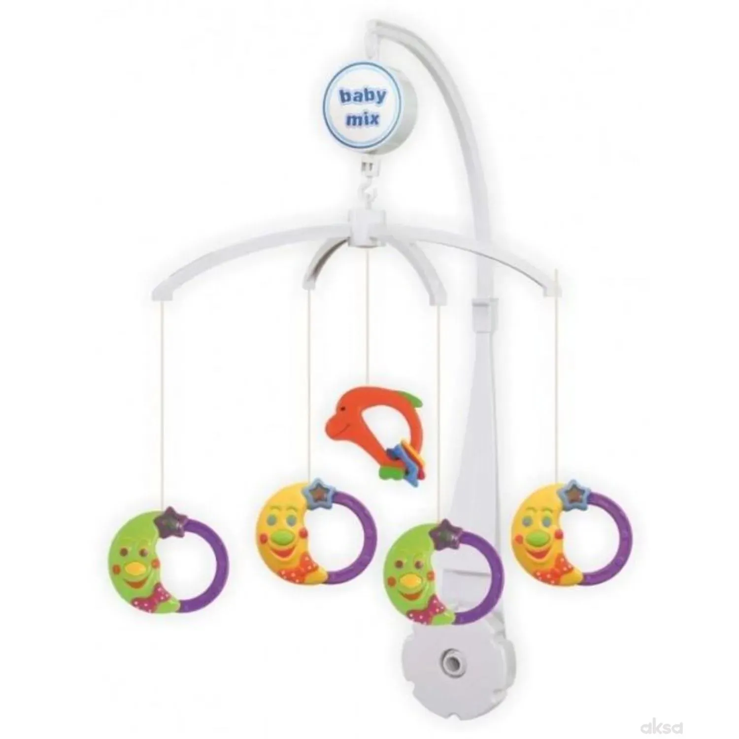 Baby Mix plastična muzička vrteška Delfini