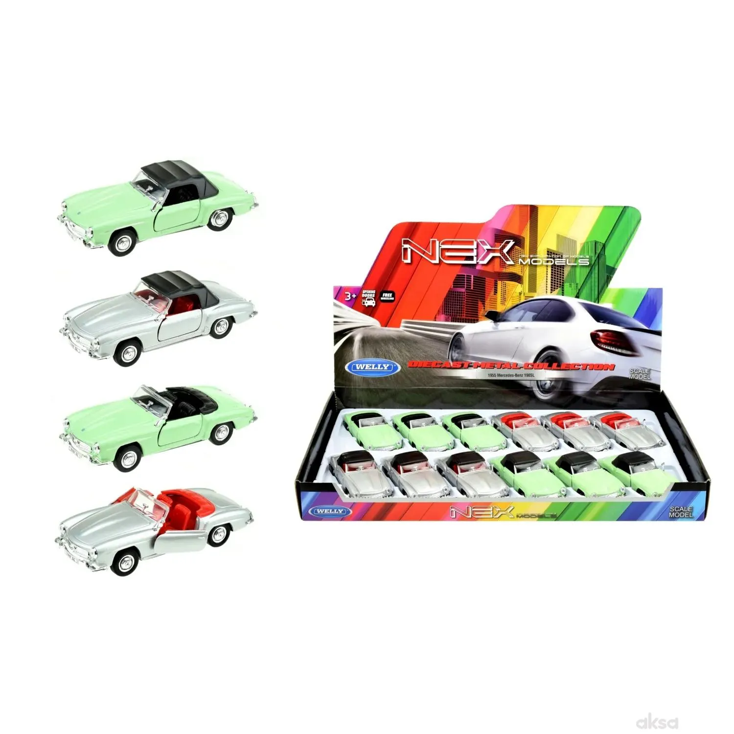 Welly Metalni auto Mercedes 55 190SL