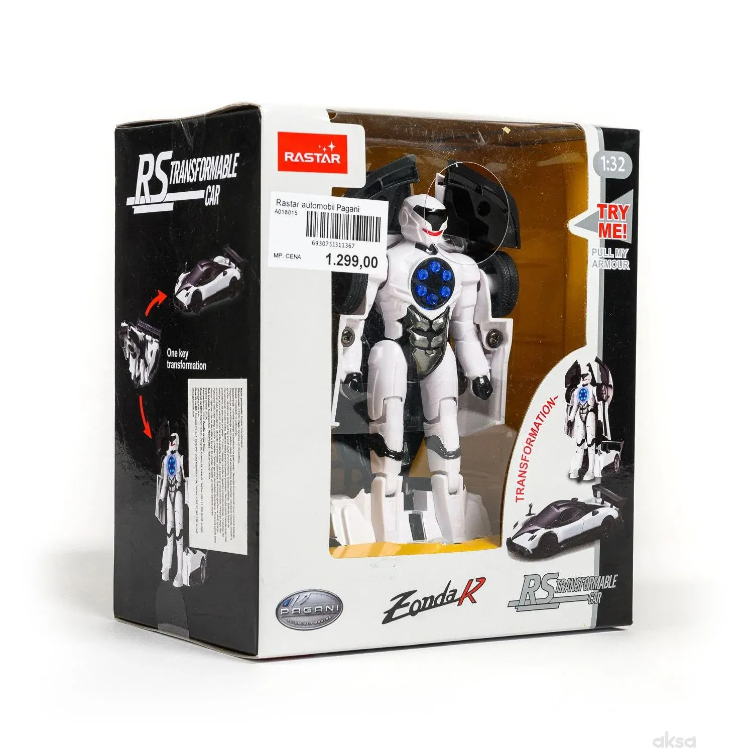 Rastar automobil Pagani Zonda R Transformable 1/32