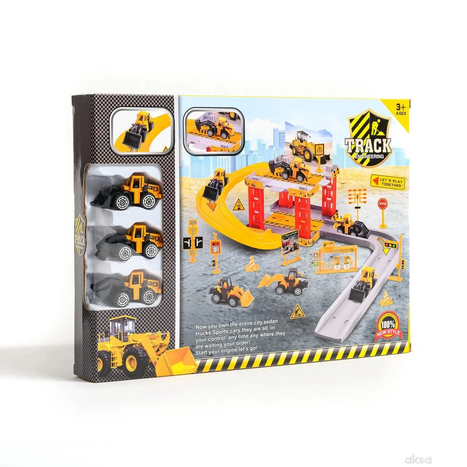 HK Mini igračka parking set građevinci