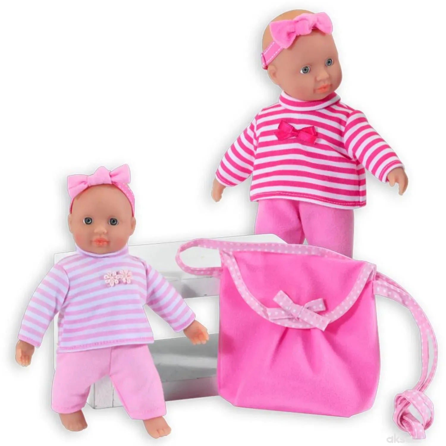 Loko toys, lutka beba, mini sa mašnicom, 20 cm