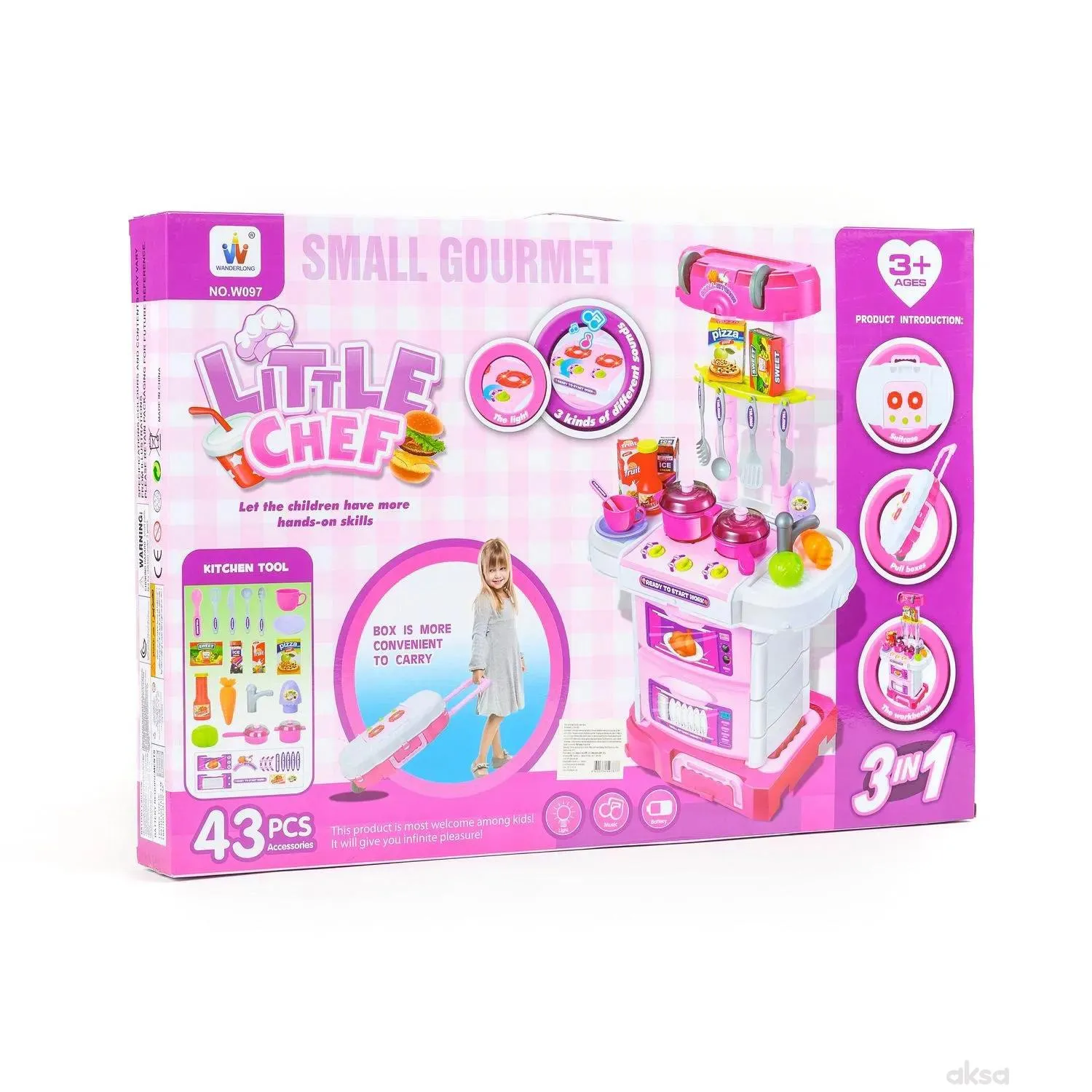 Qunsheng Toys, igračka kuhinjski set 3 u 1