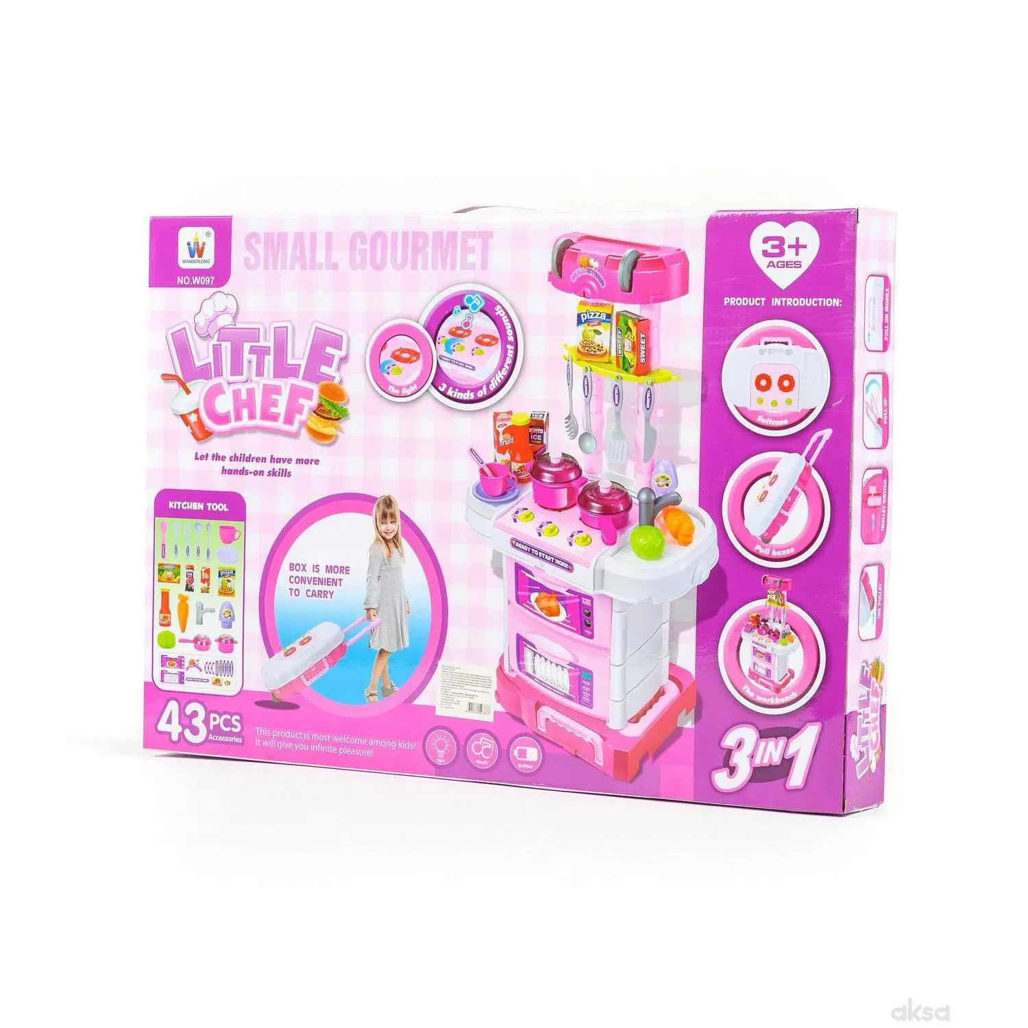 Qunsheng Toys, igračka kuhinjski set 3 u 1