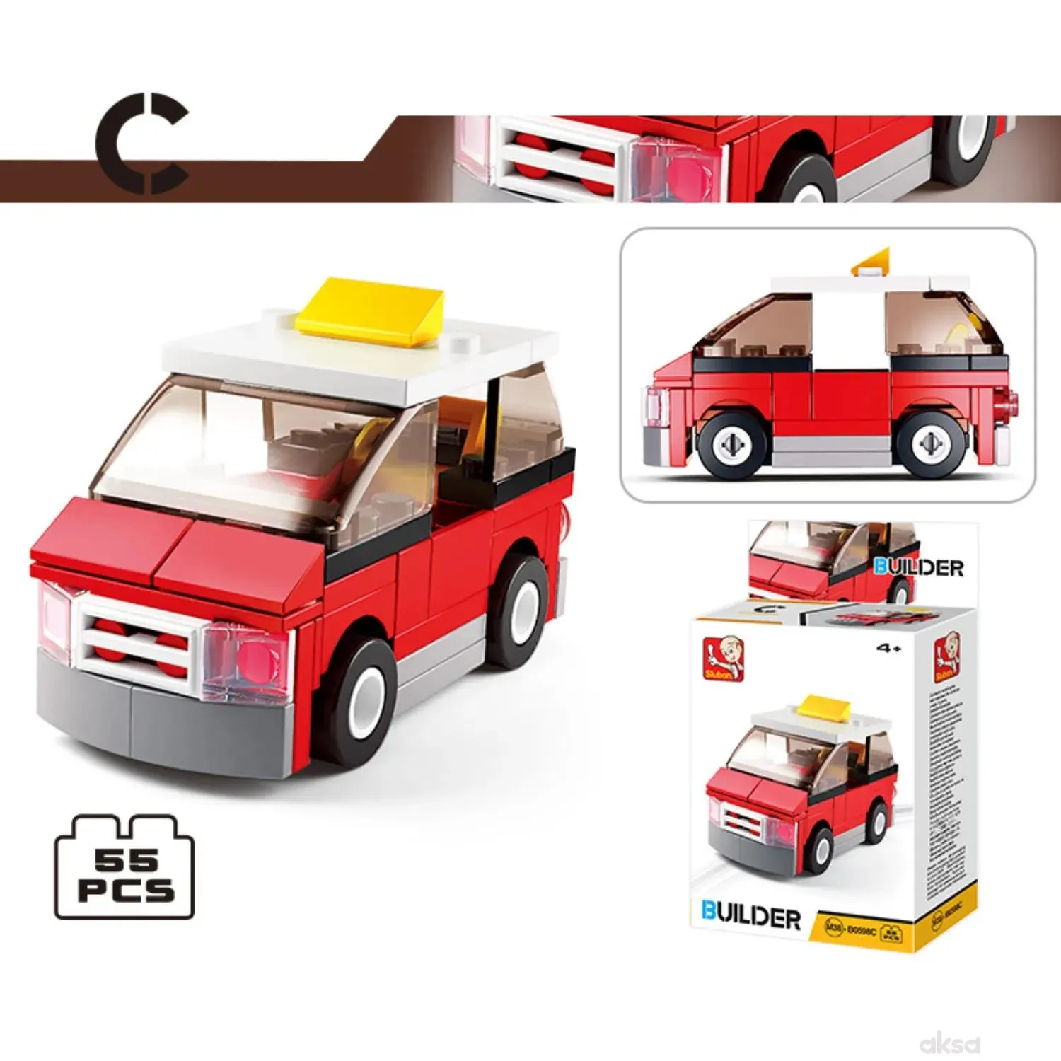 Sluban kocke, taxi, 55 kom
