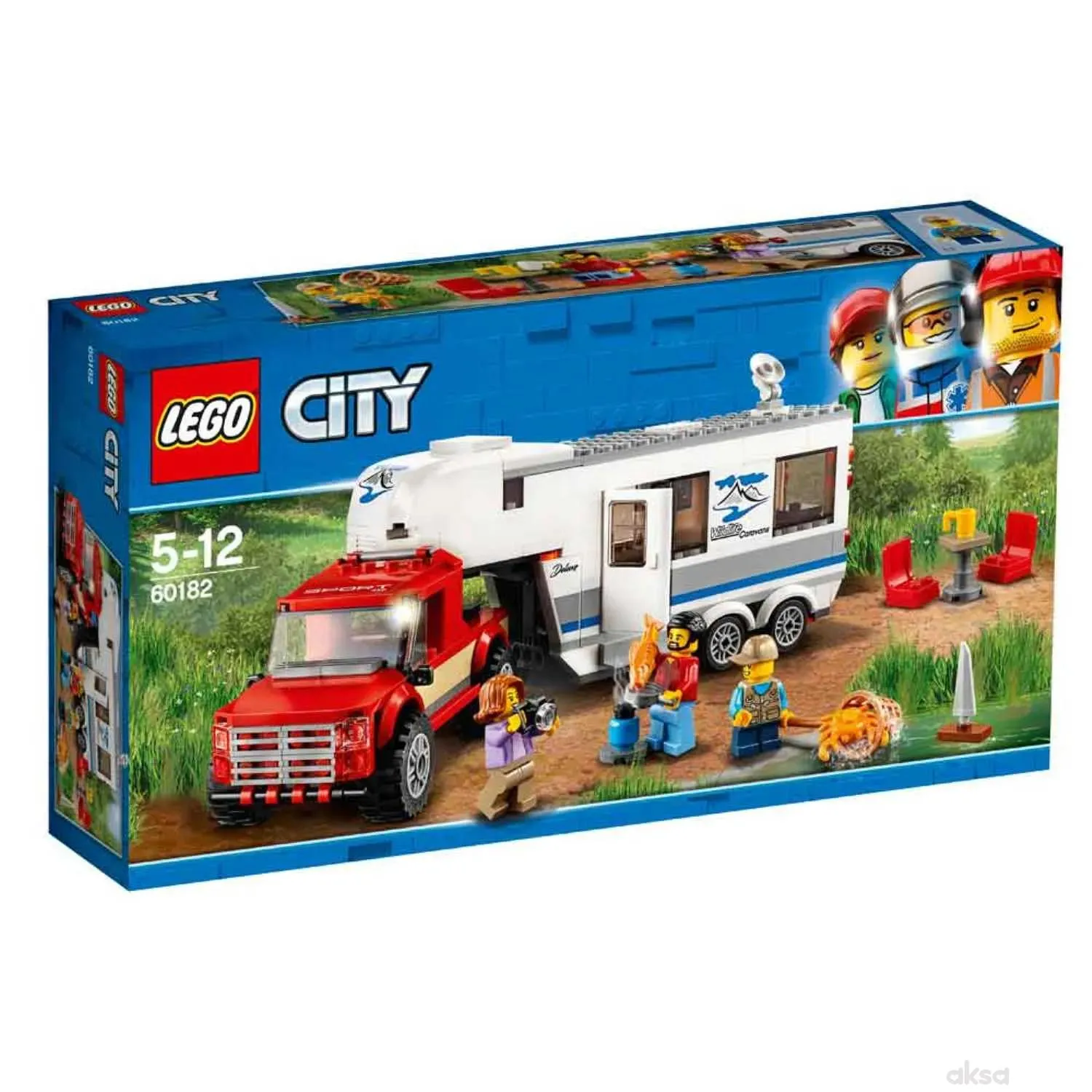 Lego city pickup and caravan 