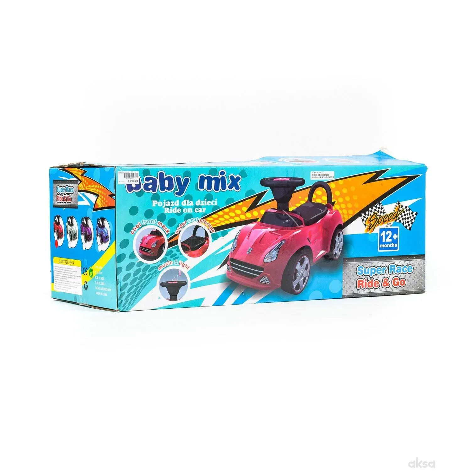 Baby Mix guralica autić - crvena