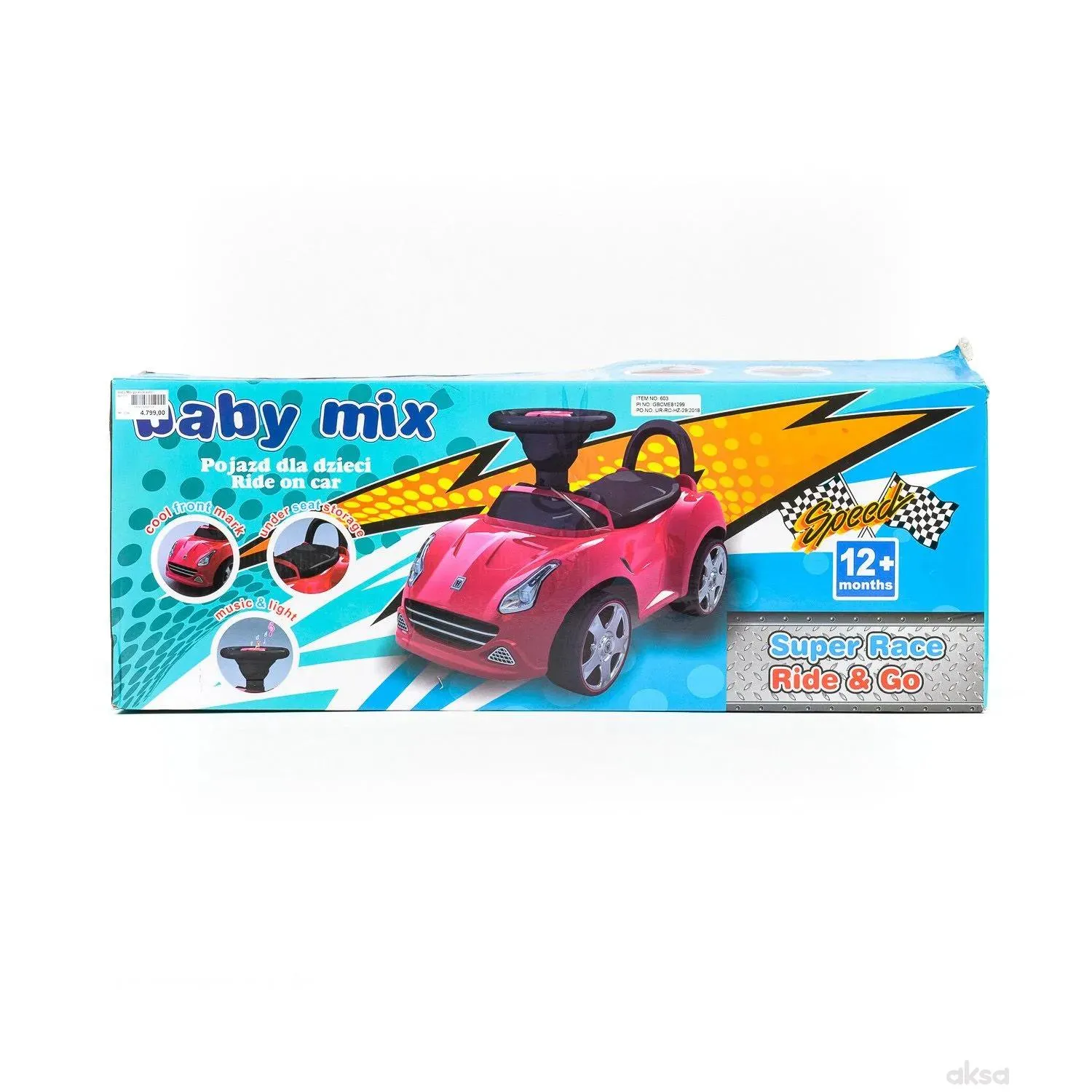 Baby Mix guralica autić - crvena