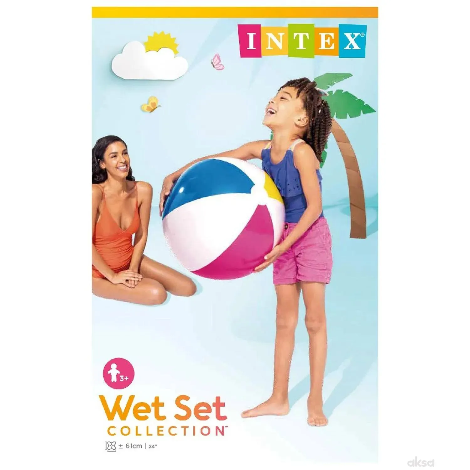Intex lopta za plažu dimenzije 61cm
