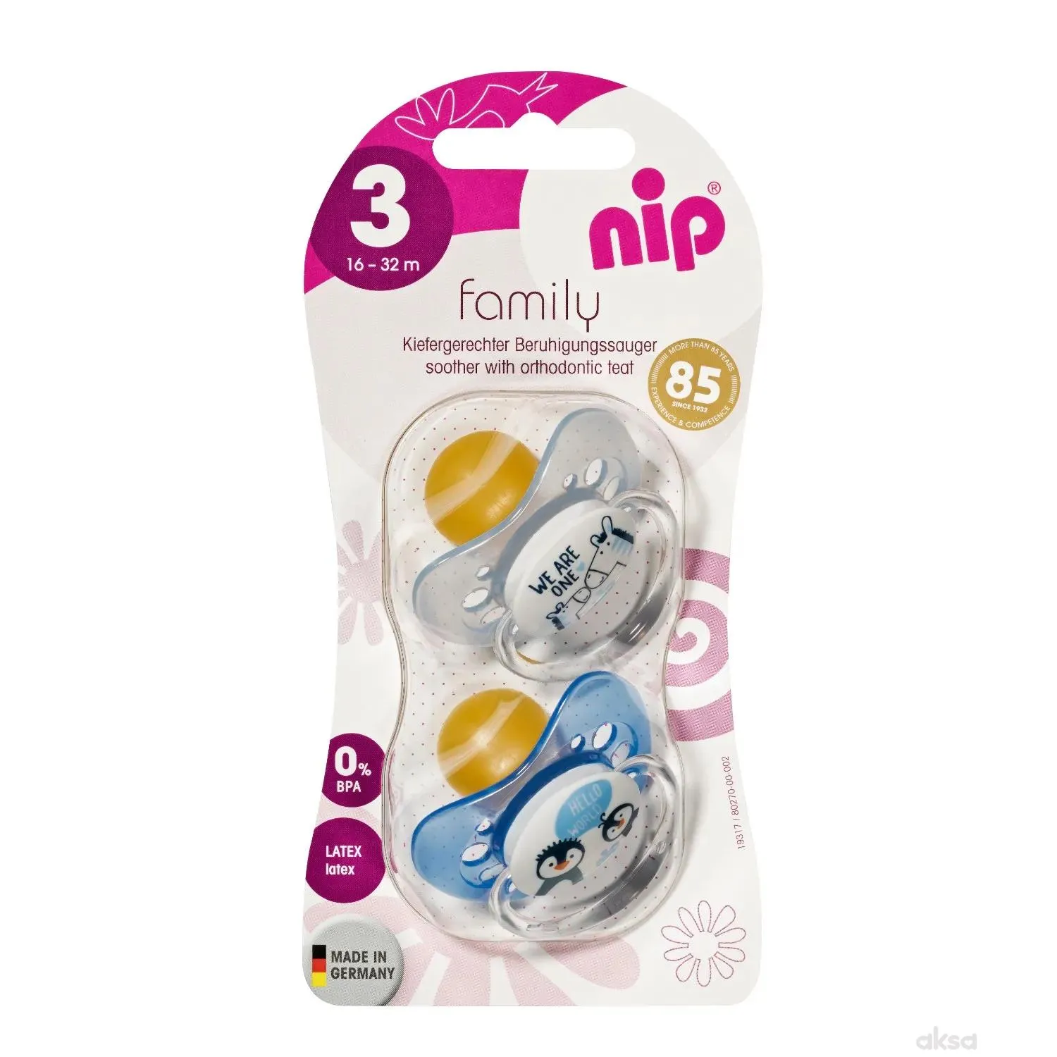 Nip Family kaučuk cucla 16-32 2 kom