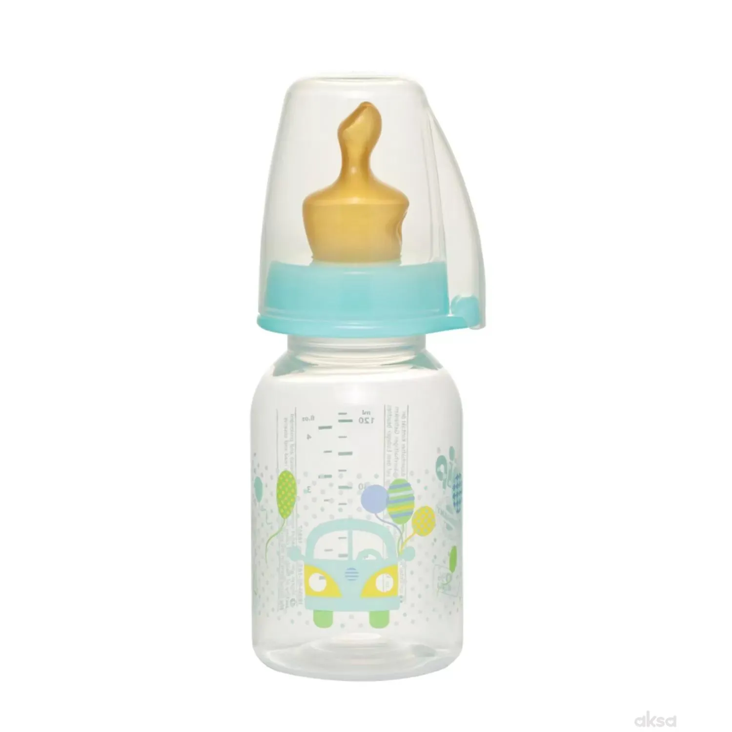 Nip PP flašica Family Unisex 125 ml sa kaučuk cuclom za čaj 0-6m 