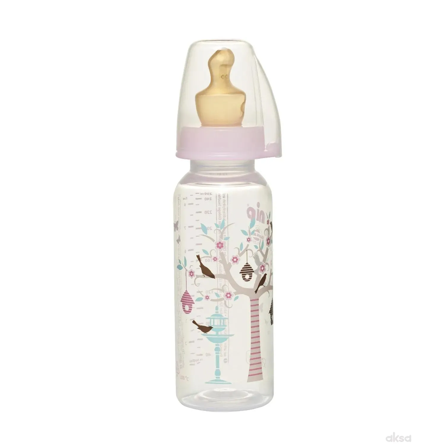 Nip PP flašica Family Girl 250ml kaučuk cucla 6+