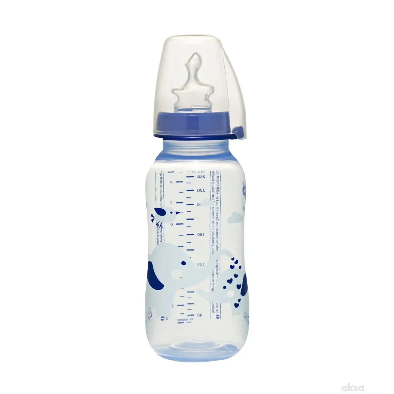 Nip pp flašica Trendy Boy 250 ml sa silikonskom cuclom za mlijeko 0-6 