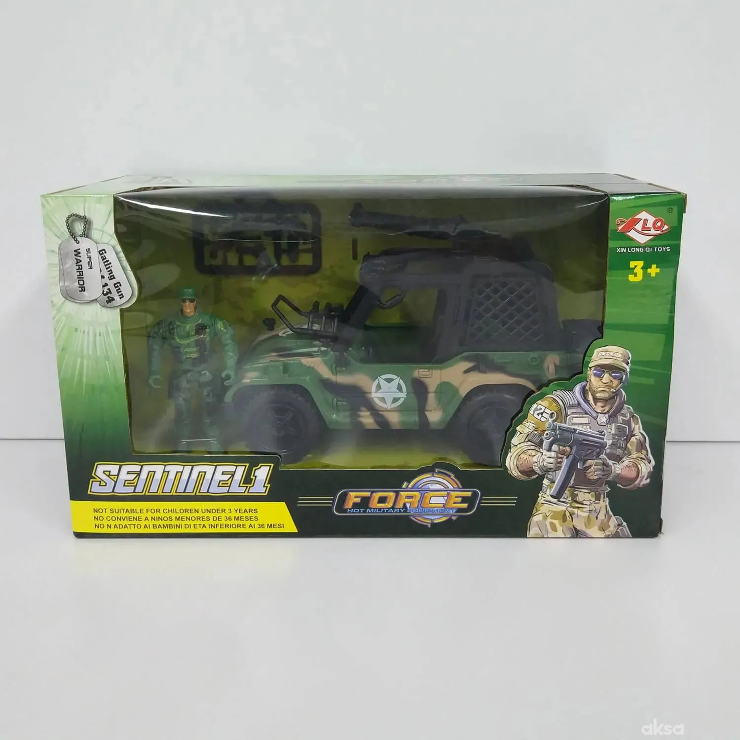 Hk mini igračka, operativni džip sa vojnikom 