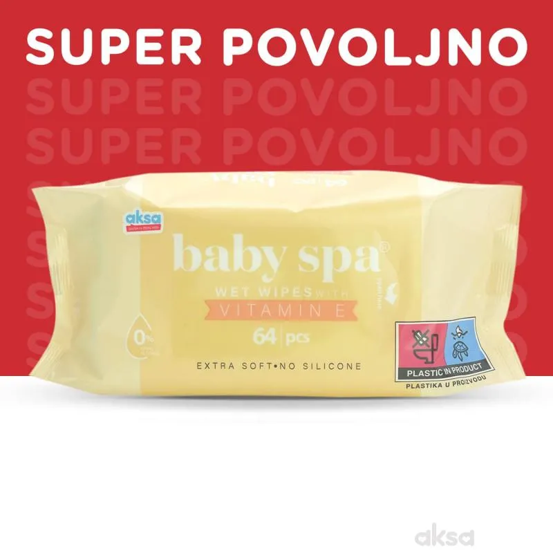 Baby spa vlažne maramice sa vitaminom E 64kom