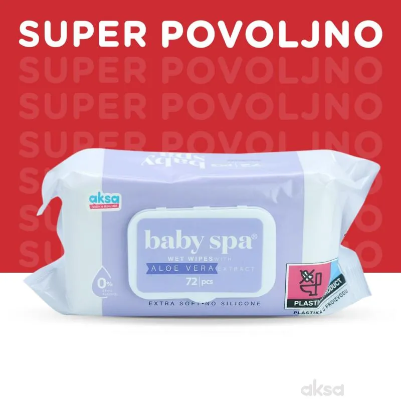 Baby spa vlažne maramice cream sa aloe verom 72kom
